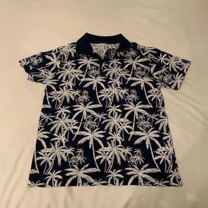 Lacoste Polo in Kids Size 10, Palm Tree Print